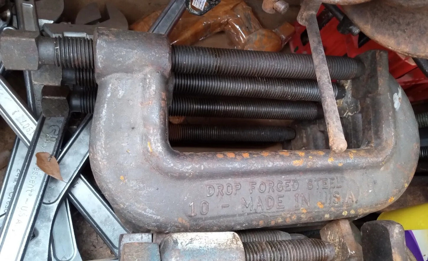 1 EA Wright 90110H Extra Heavy Service Forged C-Clamp 10-1/2 in Full Pin USA