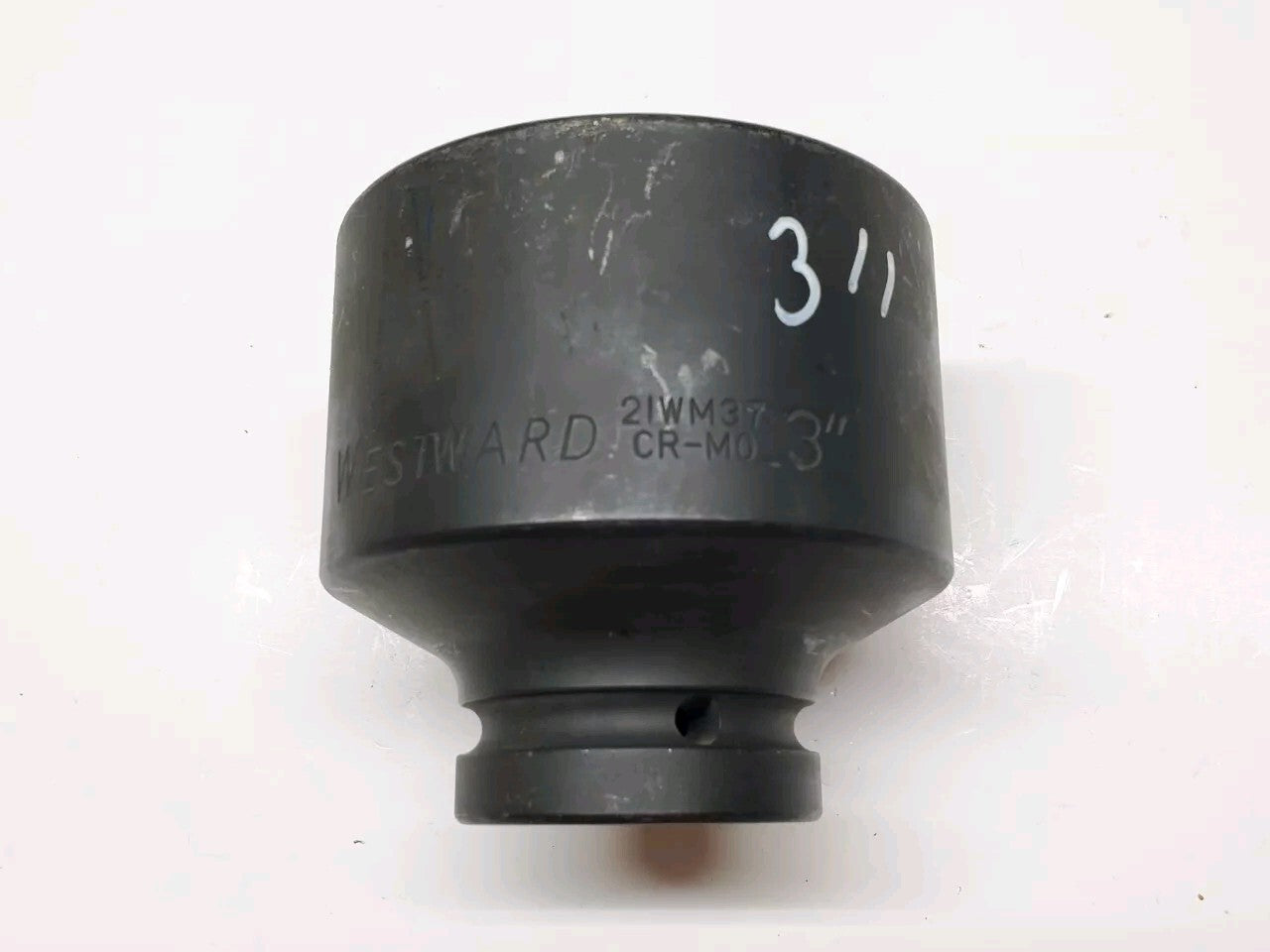 Westward 3 in. Impact Socket 6 Pt Standard Depth 21WM37 Black 1 in. Drive