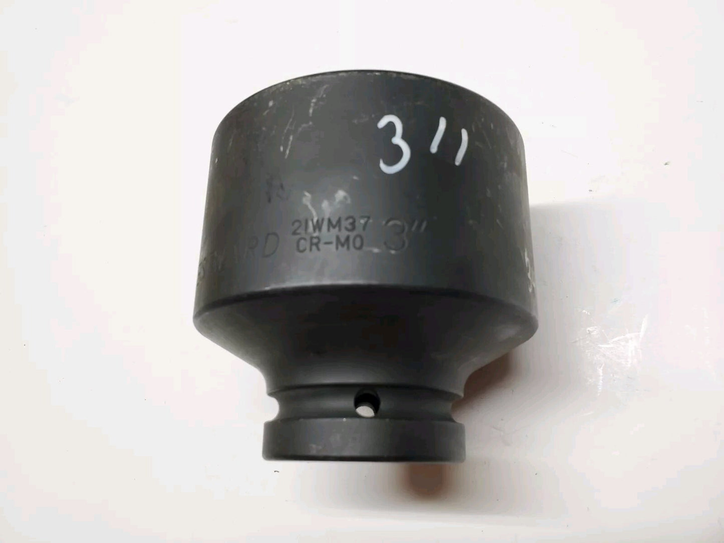 Westward 3 in. Impact Socket 6 Pt Standard Depth 21WM37 Black 1 in. Drive