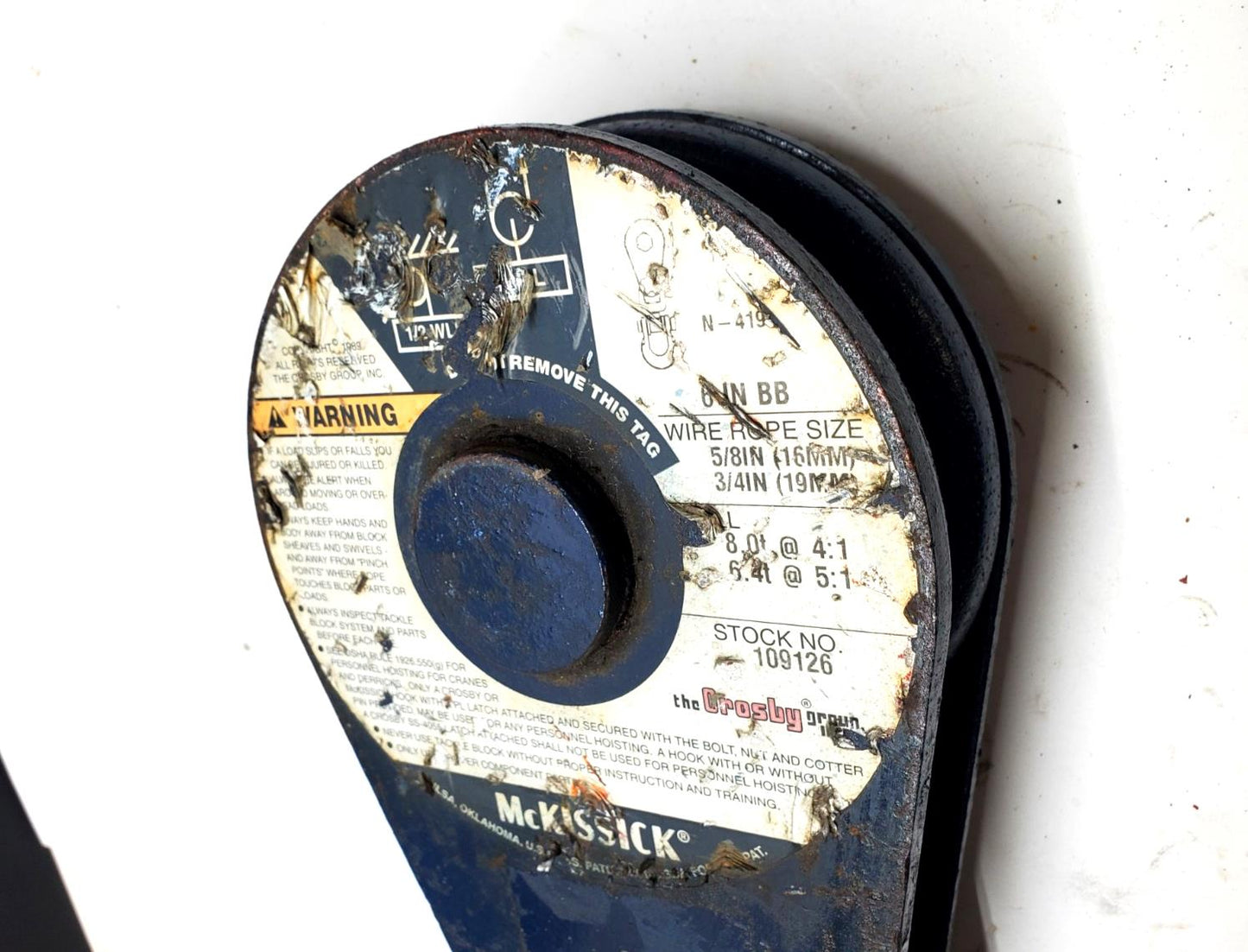 Crosby McKissick 8 ton Snatch Block 6 in. N-419 PN 109126