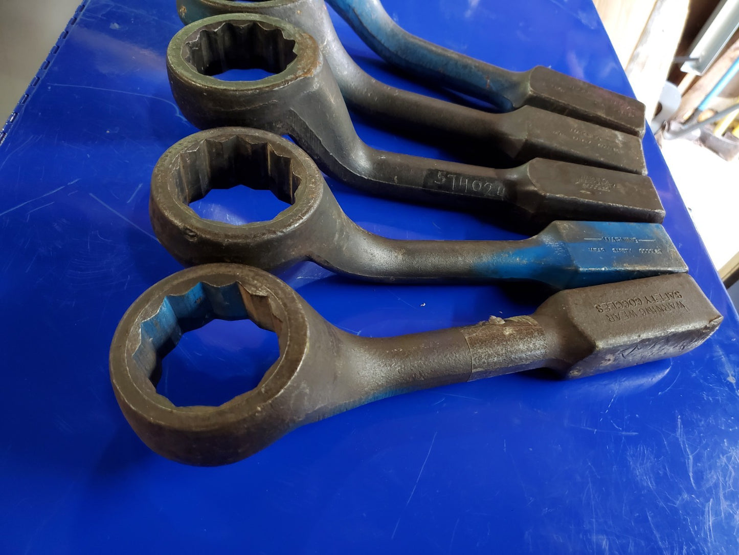 Lot Of 5 Wright & Armstrong Offset Striking Wrenches 2-1/8 to 2-9/16 USA