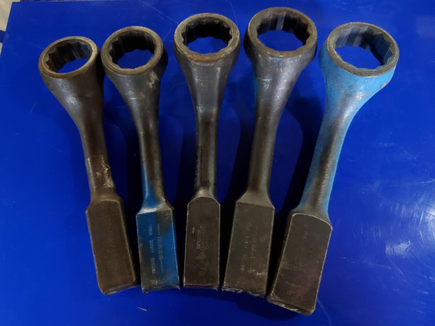 Lot Of 5 Wright & Armstrong Offset Striking Wrenches 2-1/8 to 2-9/16 USA