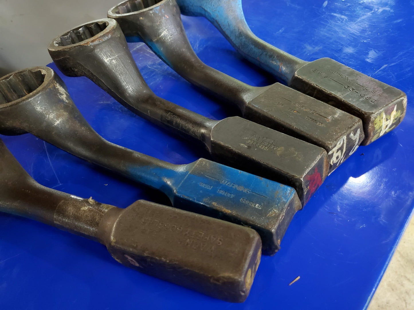 Lot Of 5 Wright & Armstrong Offset Striking Wrenches 2-1/8 to 2-9/16 USA