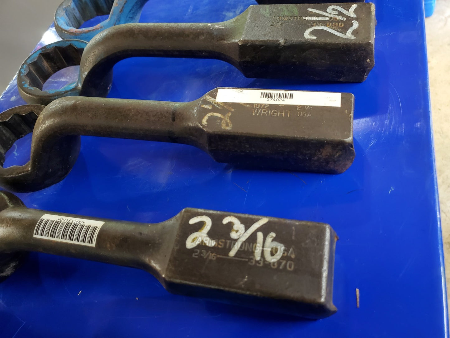 Lot Of 5 Wright & Armstrong Offset Striking Wrenches 2-1/8 to 2-9/16 USA