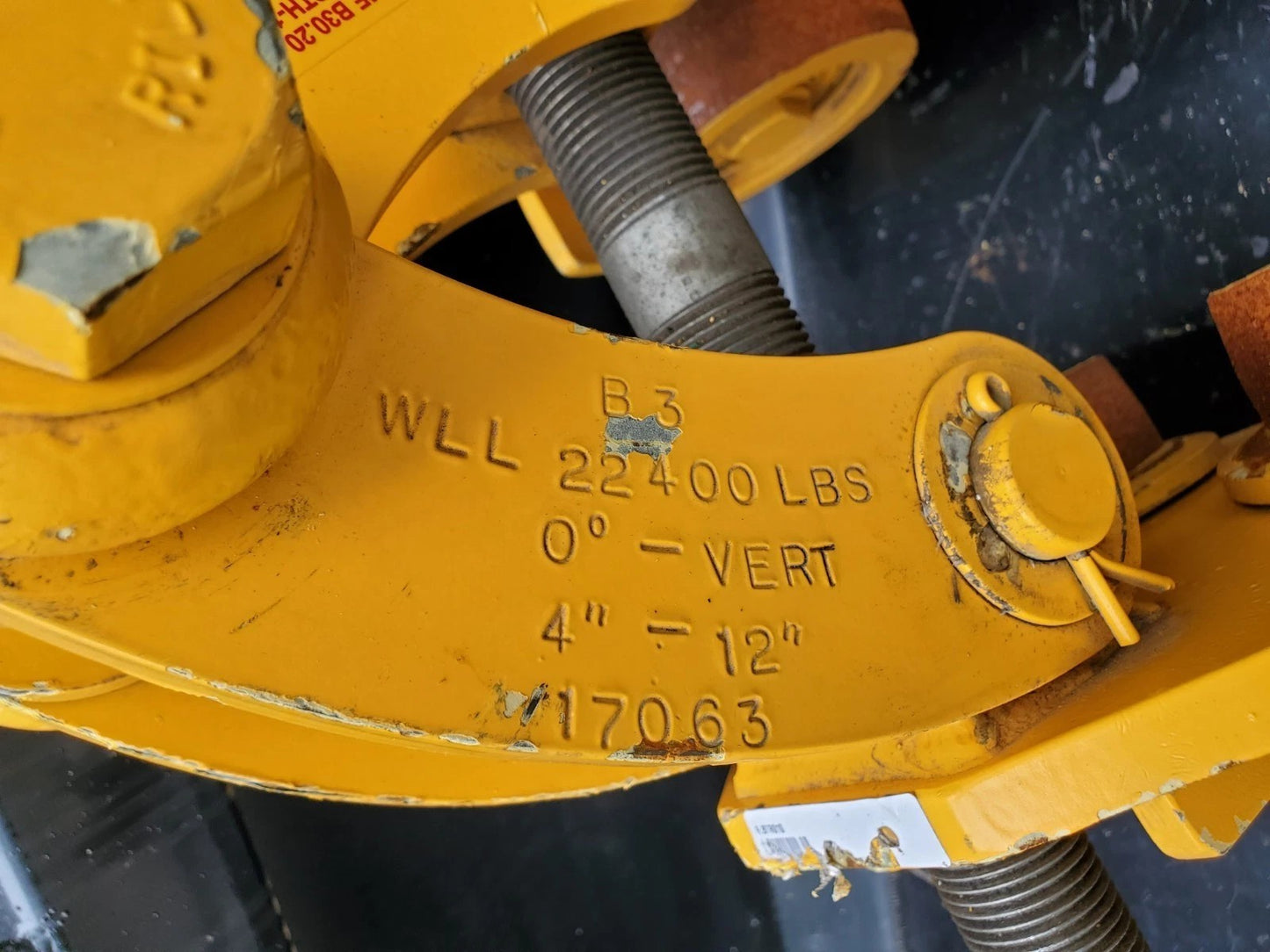 SuperClamp B3 22,400 LBS WLL 6-12 in. Beam Clamp Trolley B-3 S/N 17063 USA