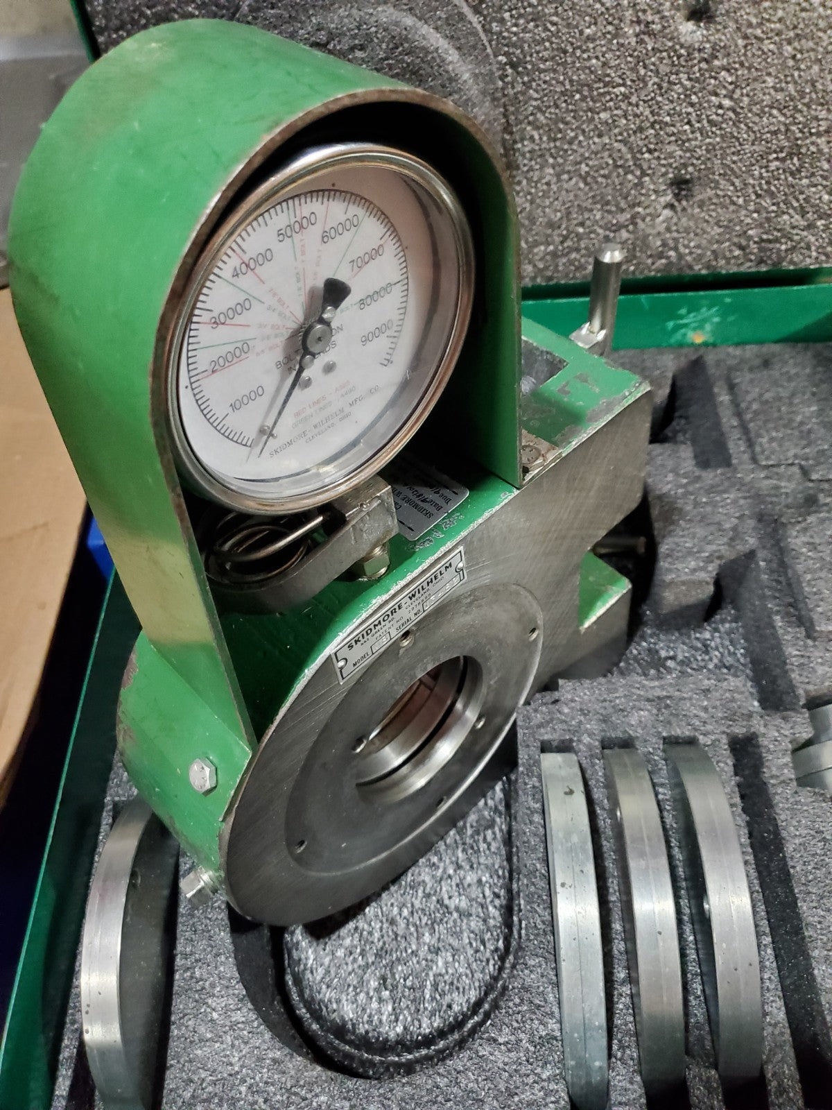 Skidmore MS Bolt Tension Calibrator 5/8, 3/4, 7/8, 1" Bushing & Plate Sets