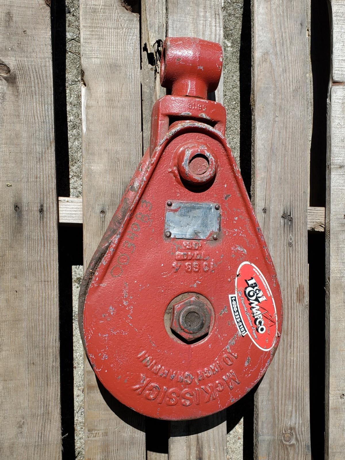 McKissick 25 Ton Snatch Block 10" BB No 421 CHAMPION (Crosby) Made In USA