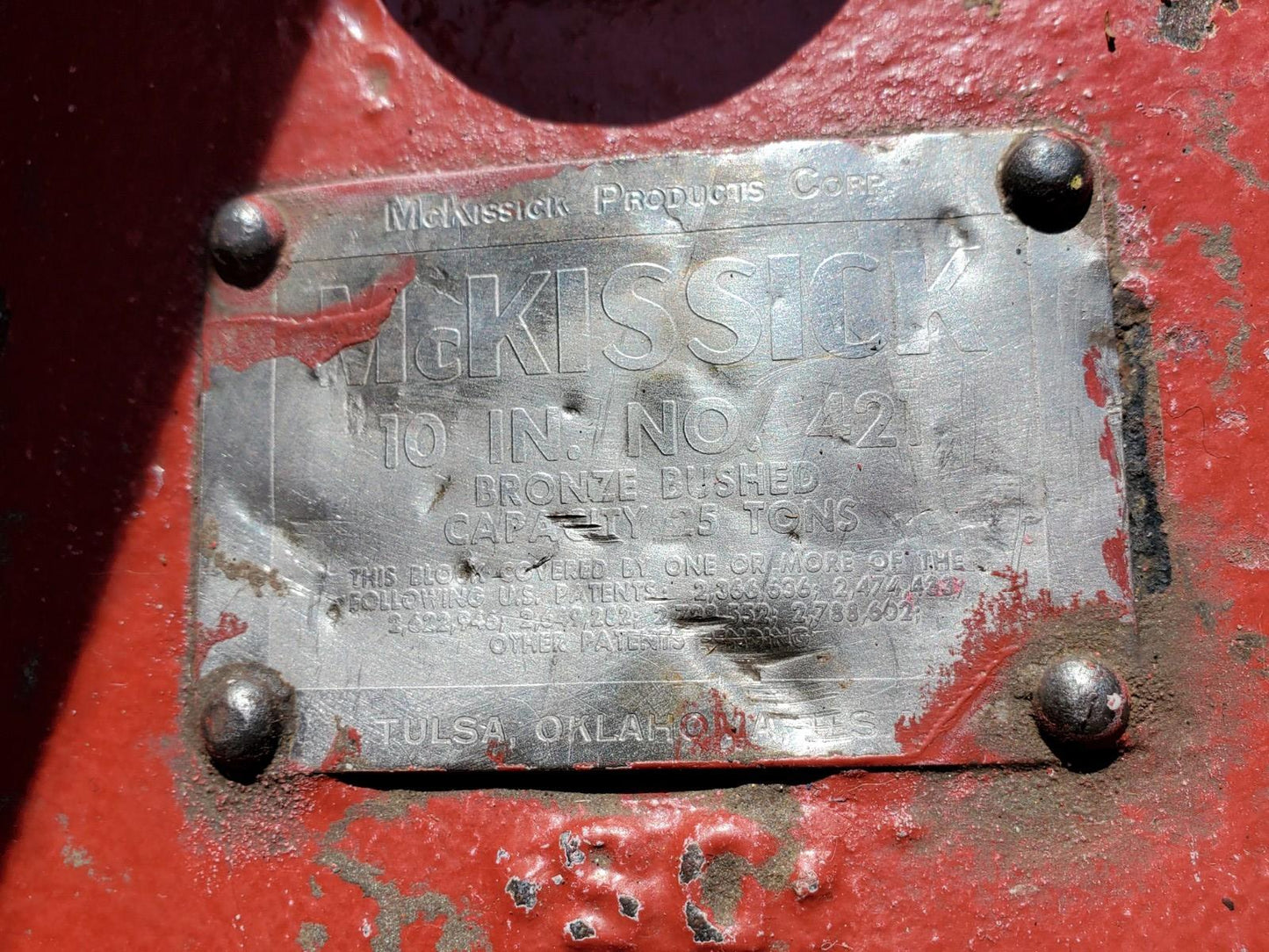 McKissick 25 Ton Snatch Block 10" BB No 421 CHAMPION (Crosby) Made In USA