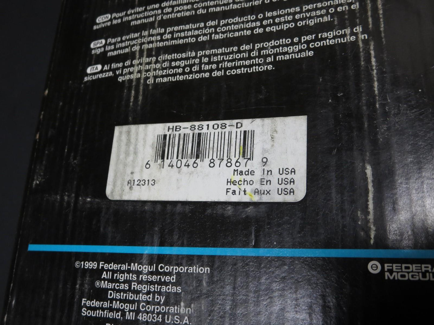 HB88108D Driveline Center Support Hanger Bearing Federal Mogul Dodge RAM & More