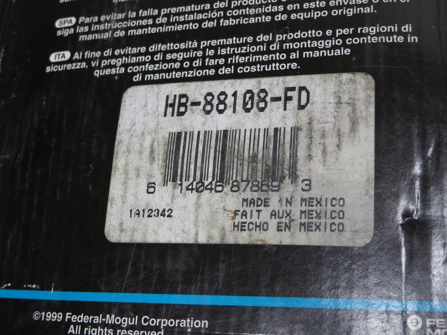 HB88108FD Driveline Center Support Hanger Bearing Federal Mogul FORD SUPER DUTY