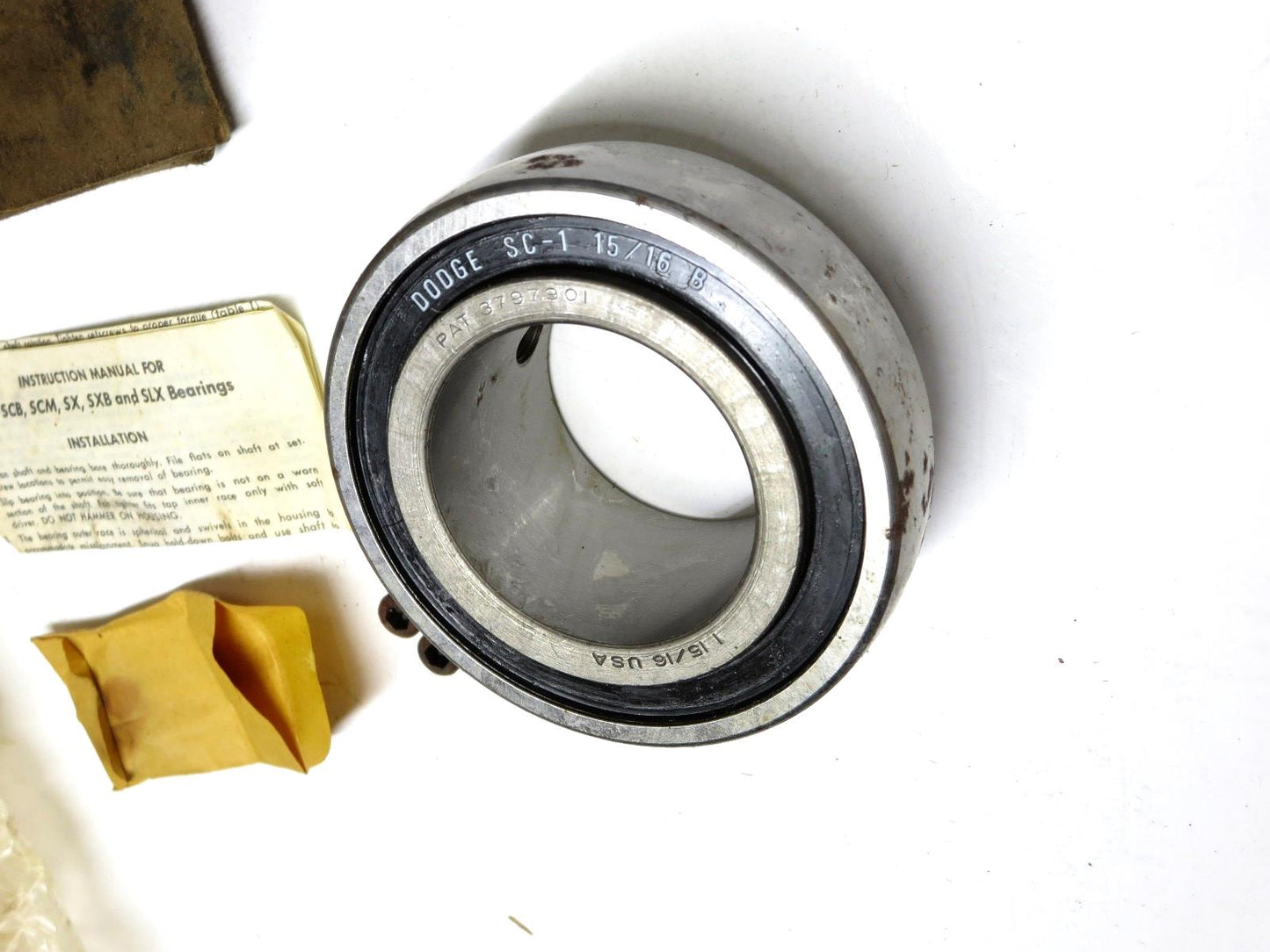 Dodge 123275 1-15/16 Shaft Ball Bearing Insert NOS w/ Box, Manual, Set Screws SC