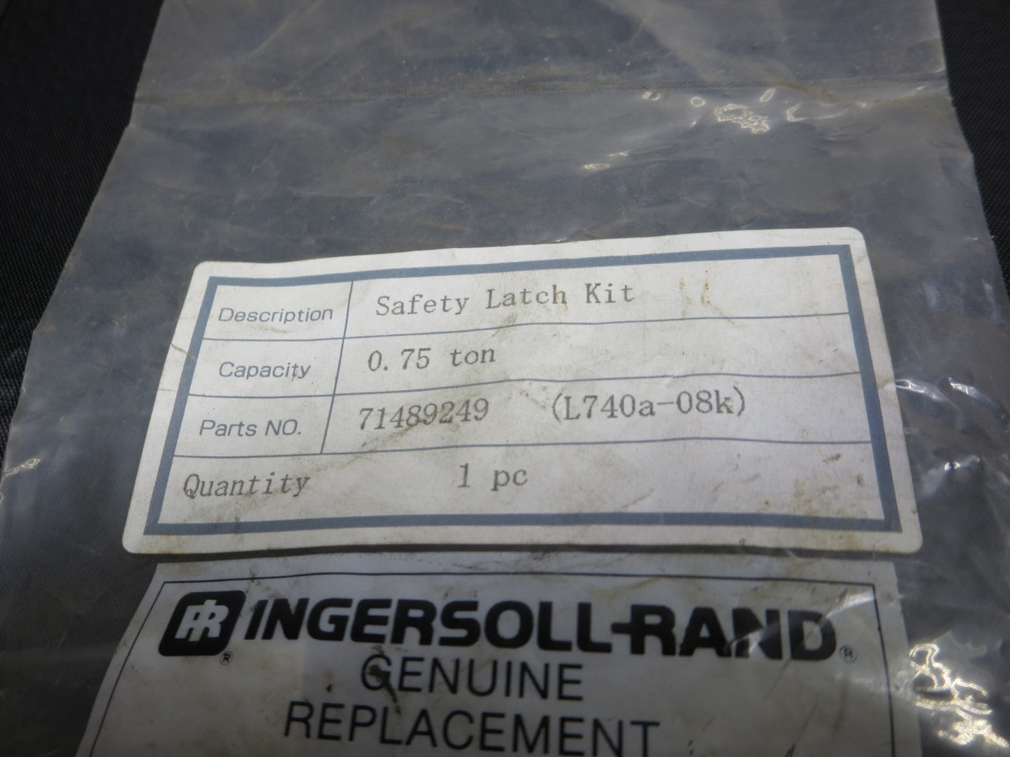 Ingersoll Rand Safety Latch Kit P/N 71489249 .75 ton Hoists (L5H Series Hoists)
