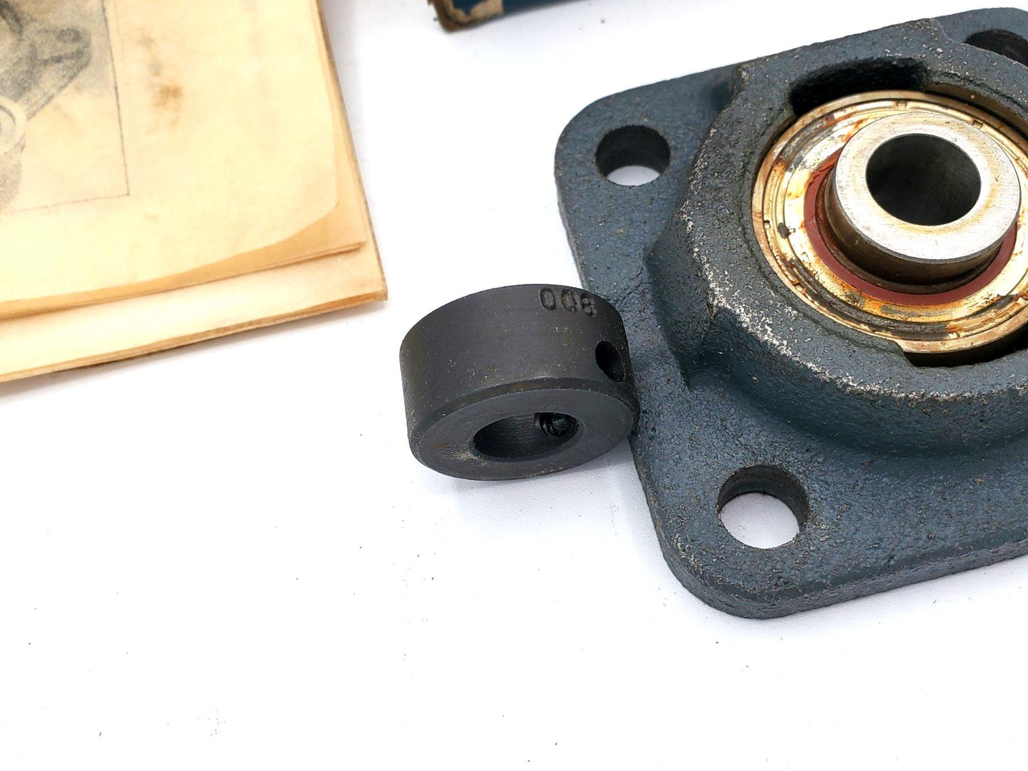 FYA008C SKF 4 Bolt Flange Bearing FYA 008 C w/ Collar & Instructions F4B 201-TF