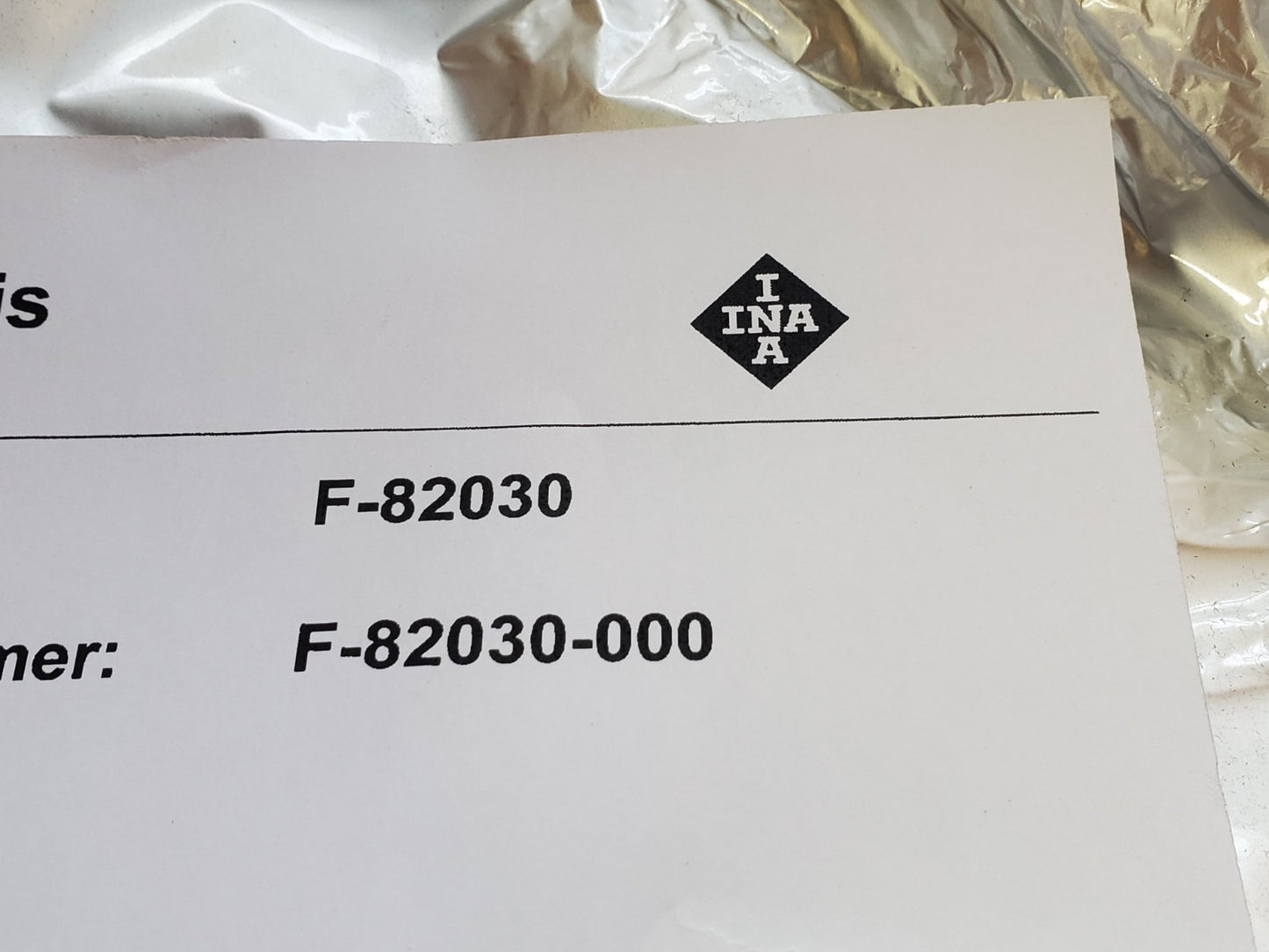 INA NJ F-82030 Cylindrical Roller Bearing – 406.4 mm ID x 508 mm OD x 61.9 mm W