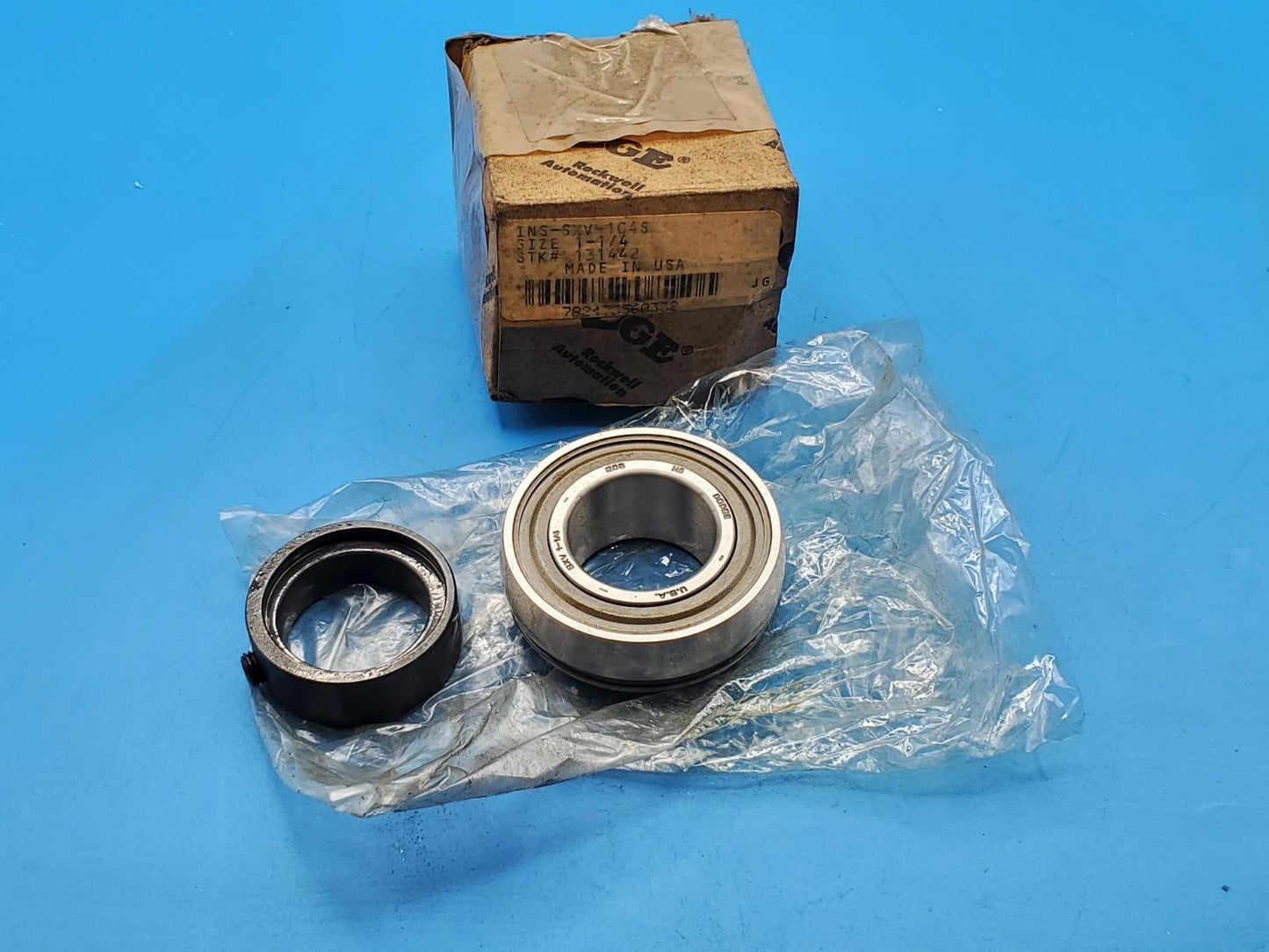 DODGE 131442 Insert Bearing W/ Collar INS-SXV-104S 1-1/4" Bore USA NOS