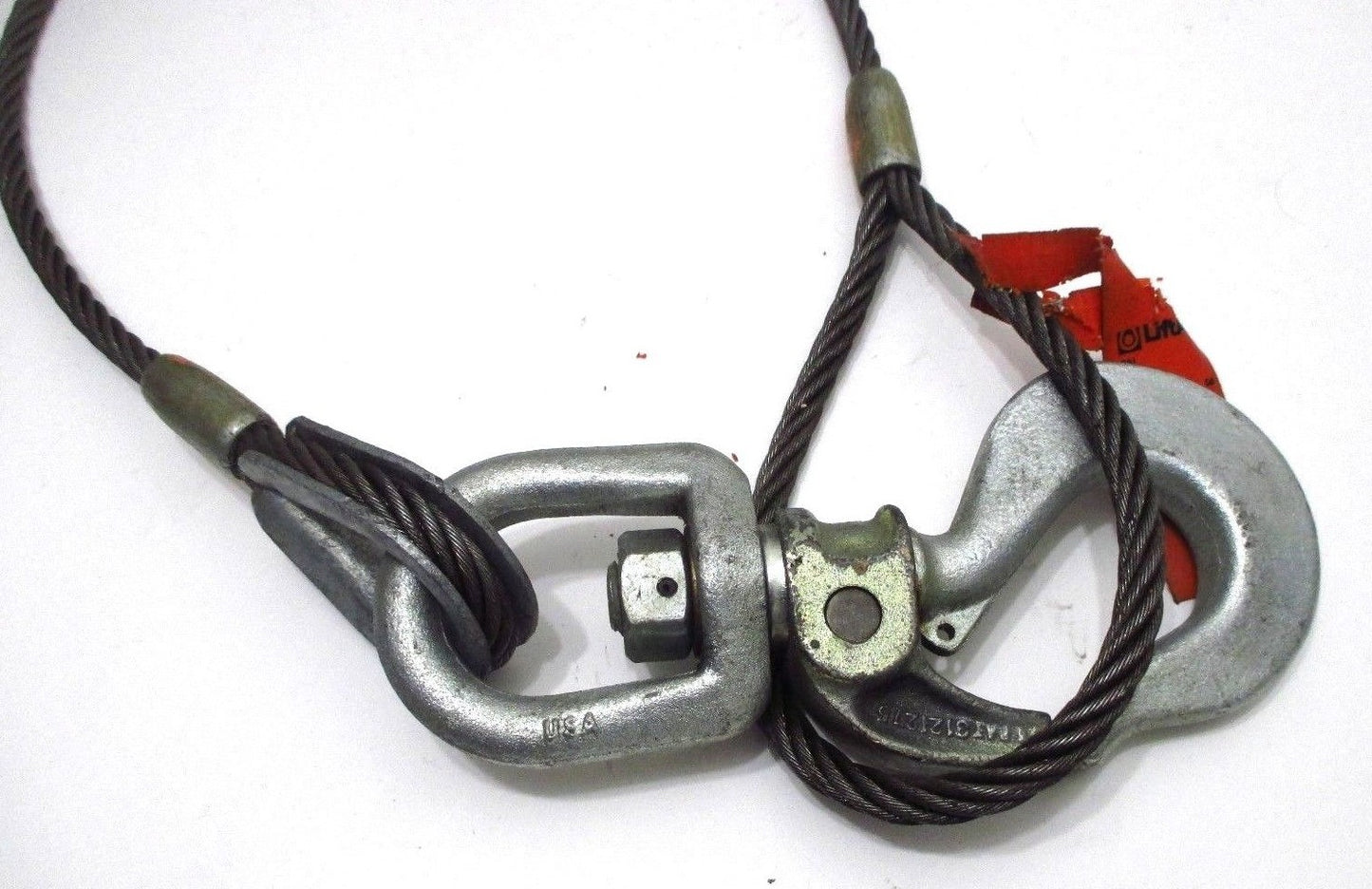 LIFTALL Sling 3/8 in. x 4 FT 6 x 19 Crosby Rollox BL5A-2.3T BL-5A Hook USA
