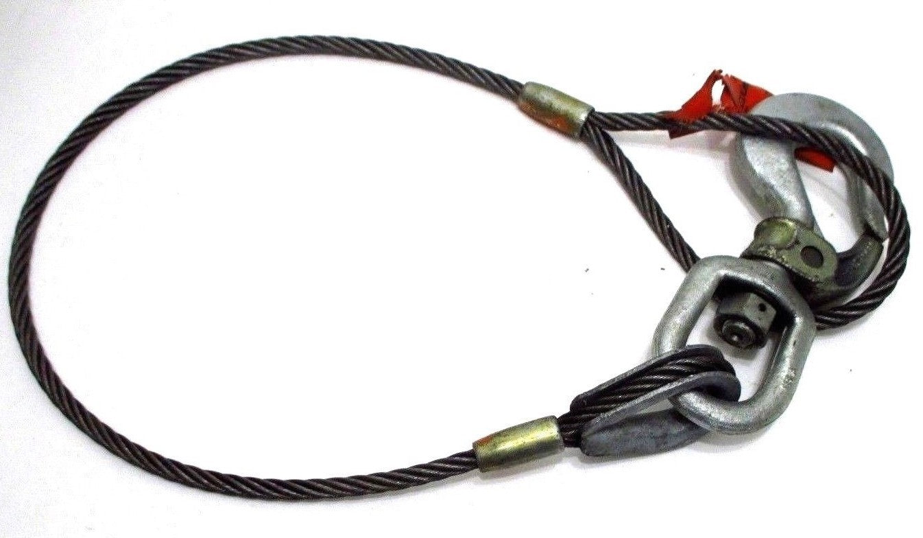 LIFTALL Sling 3/8 in. x 4 FT 6 x 19 Crosby Rollox BL5A-2.3T BL-5A Hook USA