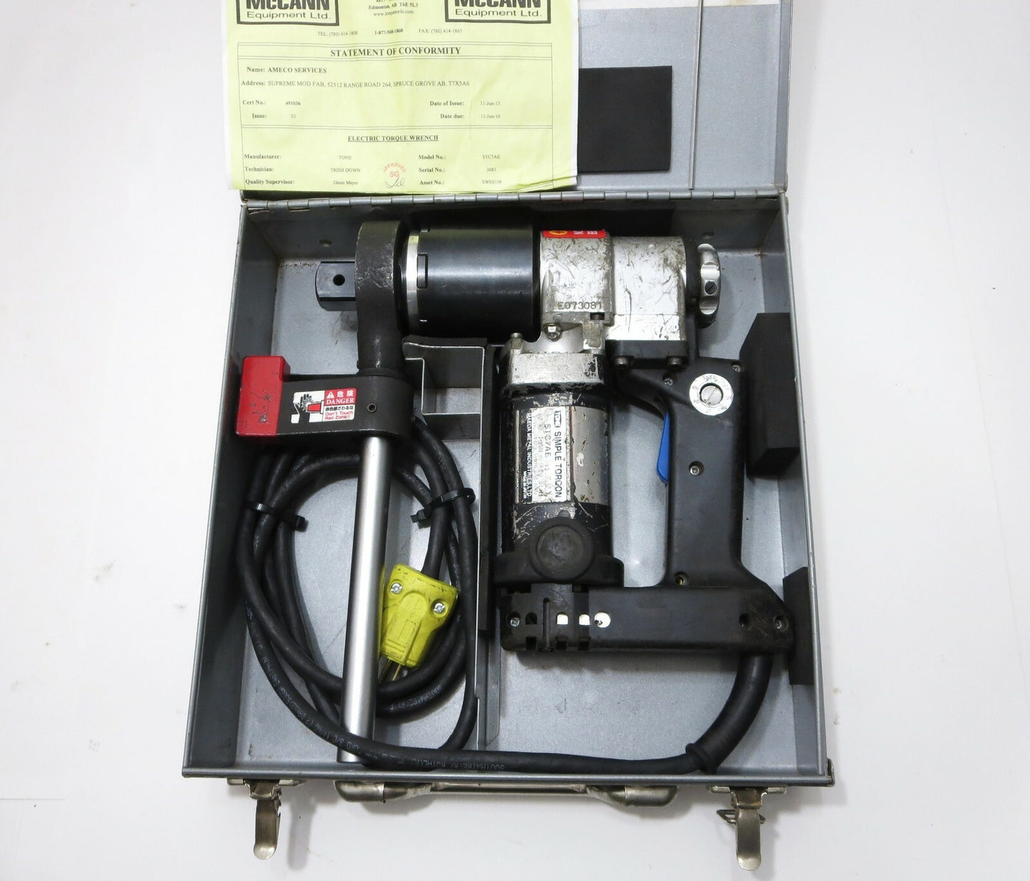 2015 TONE STC7AE Torque Control Wrench Electric 260 – 520 Ft LBS Torque Tested