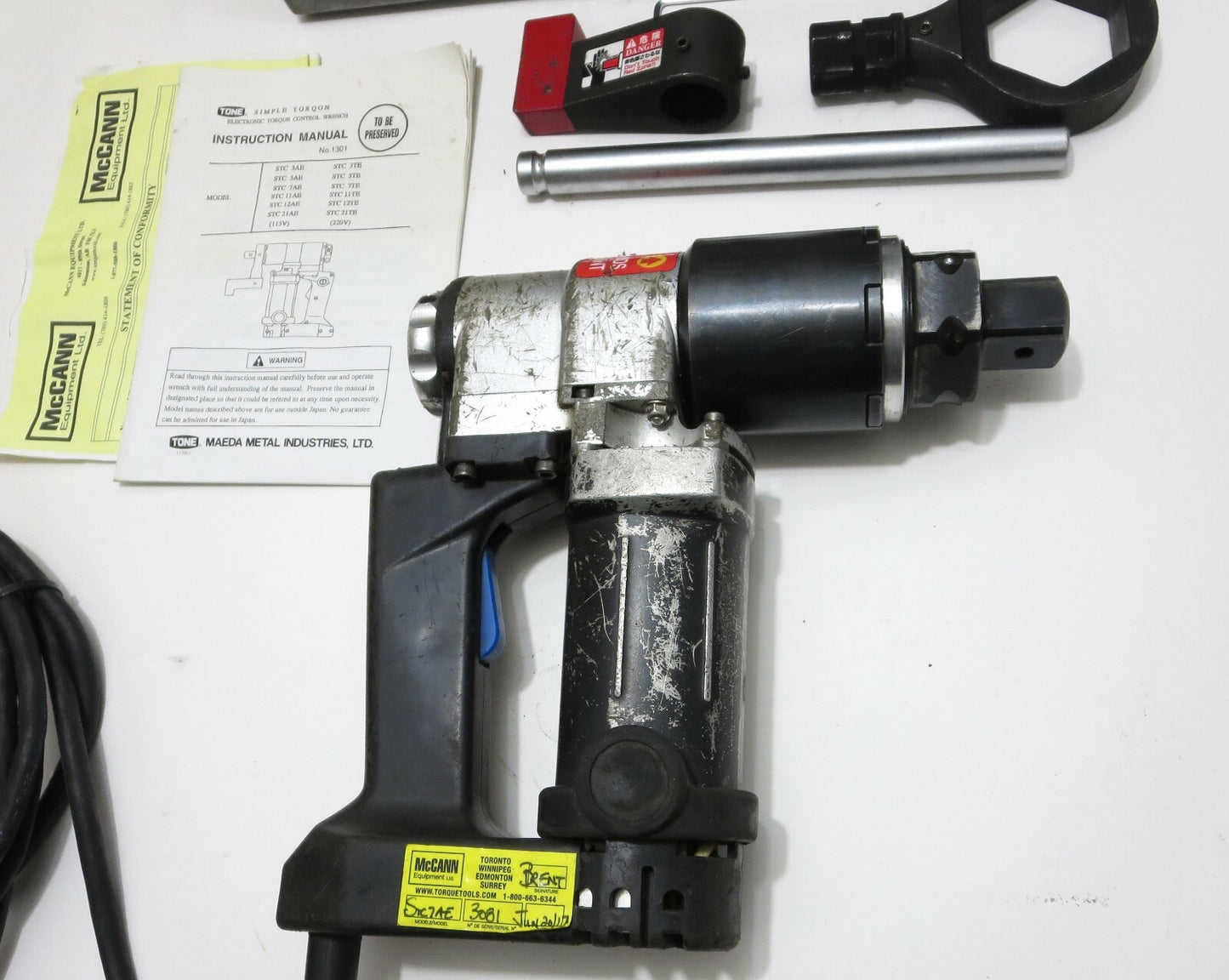 2015 TONE STC7AE Torque Control Wrench Electric 260 – 520 Ft LBS Torque Tested