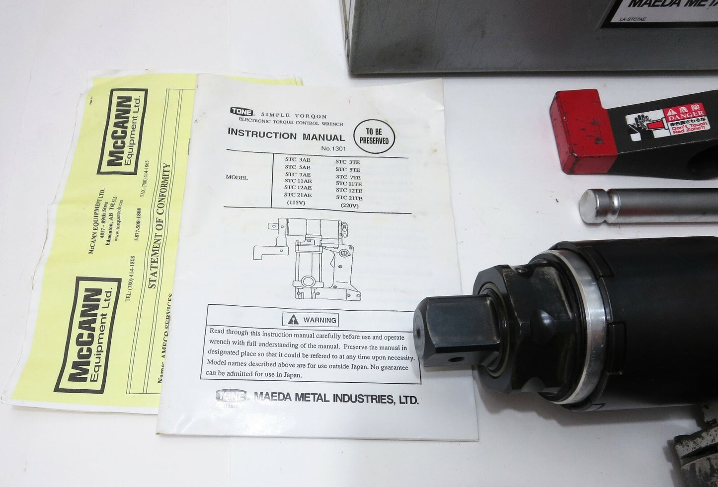 2015 TONE STC7AE Torque Control Wrench Electric 260 – 520 Ft LBS Torque Tested