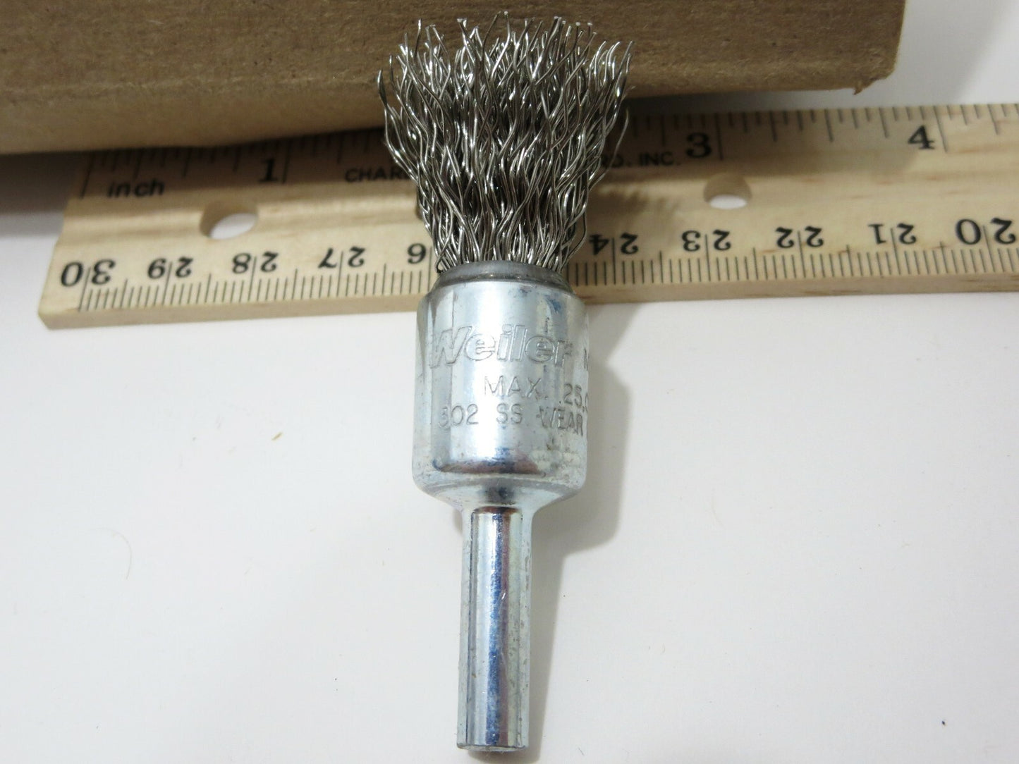 WEILER 10015 1/2 in. Crimped Wire End Brush Stainless Steel .014 SS 10-Pack USA