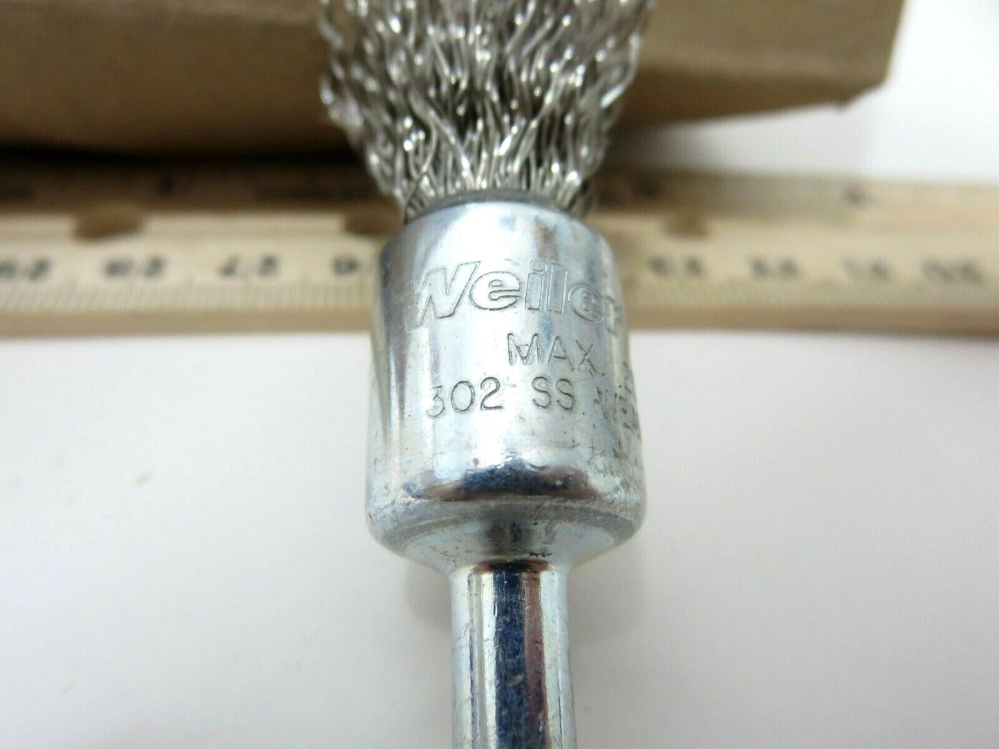 WEILER 10015 1/2 in. Crimped Wire End Brush Stainless Steel .014 SS 10-Pack USA