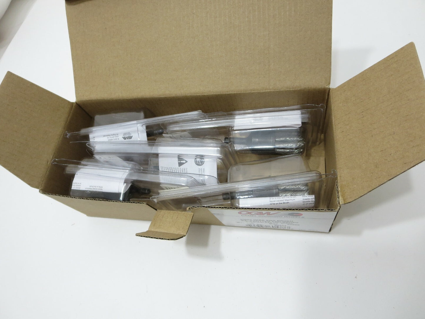 CGW 60577 3/4 KNOTTED END BRUSH .014 STAINLESS 1/4 SHANK BOX OF 5 Camel Grinding