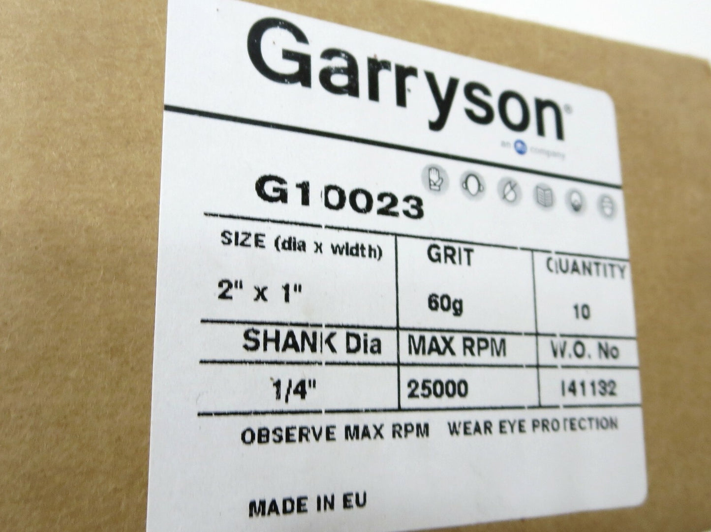Garryson G10023 2 x 1 in Premium Flap Wheel 60 Grit BOX of 10 Premium MADE IN NL