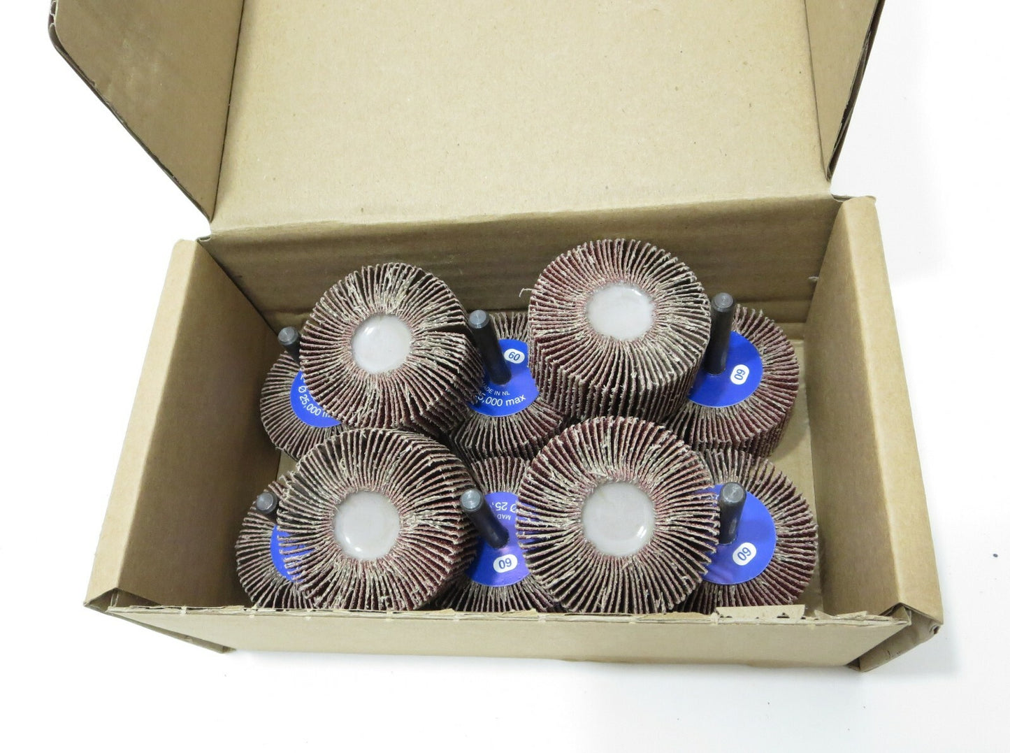 Garryson G10023 2 x 1 in Premium Flap Wheel 60 Grit BOX of 10 Premium MADE IN NL
