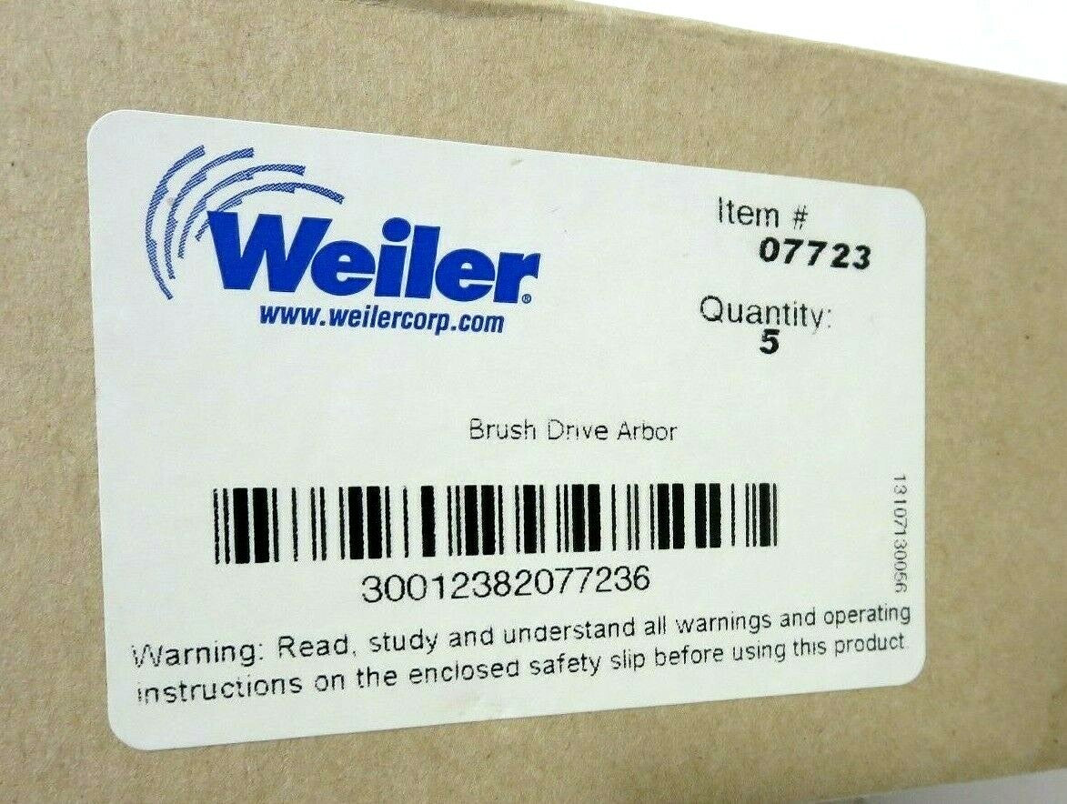 Weiler 07723 Die Grinder Drive Arbor Drill Brush 1/4 in Stem 5 PACK Arbors