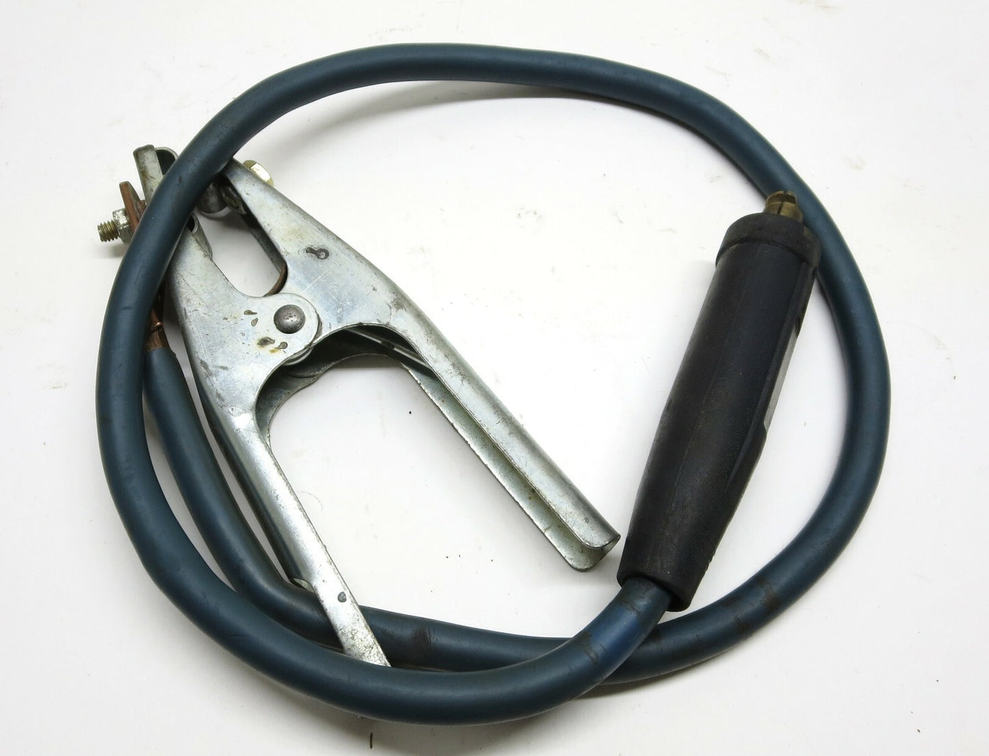 300 Amp 4 ft 2/0 Techniweld Welding Ground Cable Assebly w Connector & Clamp USA