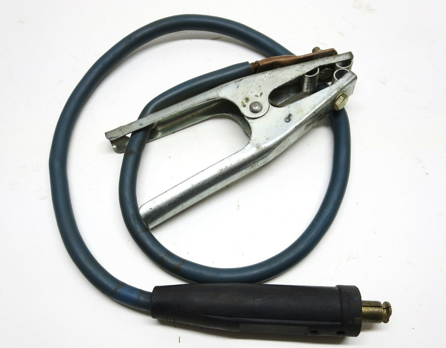 300 Amp 4 ft 2/0 Techniweld Welding Ground Cable Assebly w Connector & Clamp USA