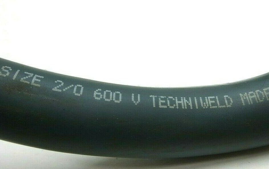 300 Amp 4 ft 2/0 Techniweld Welding Ground Cable Assebly w Connector & Clamp USA