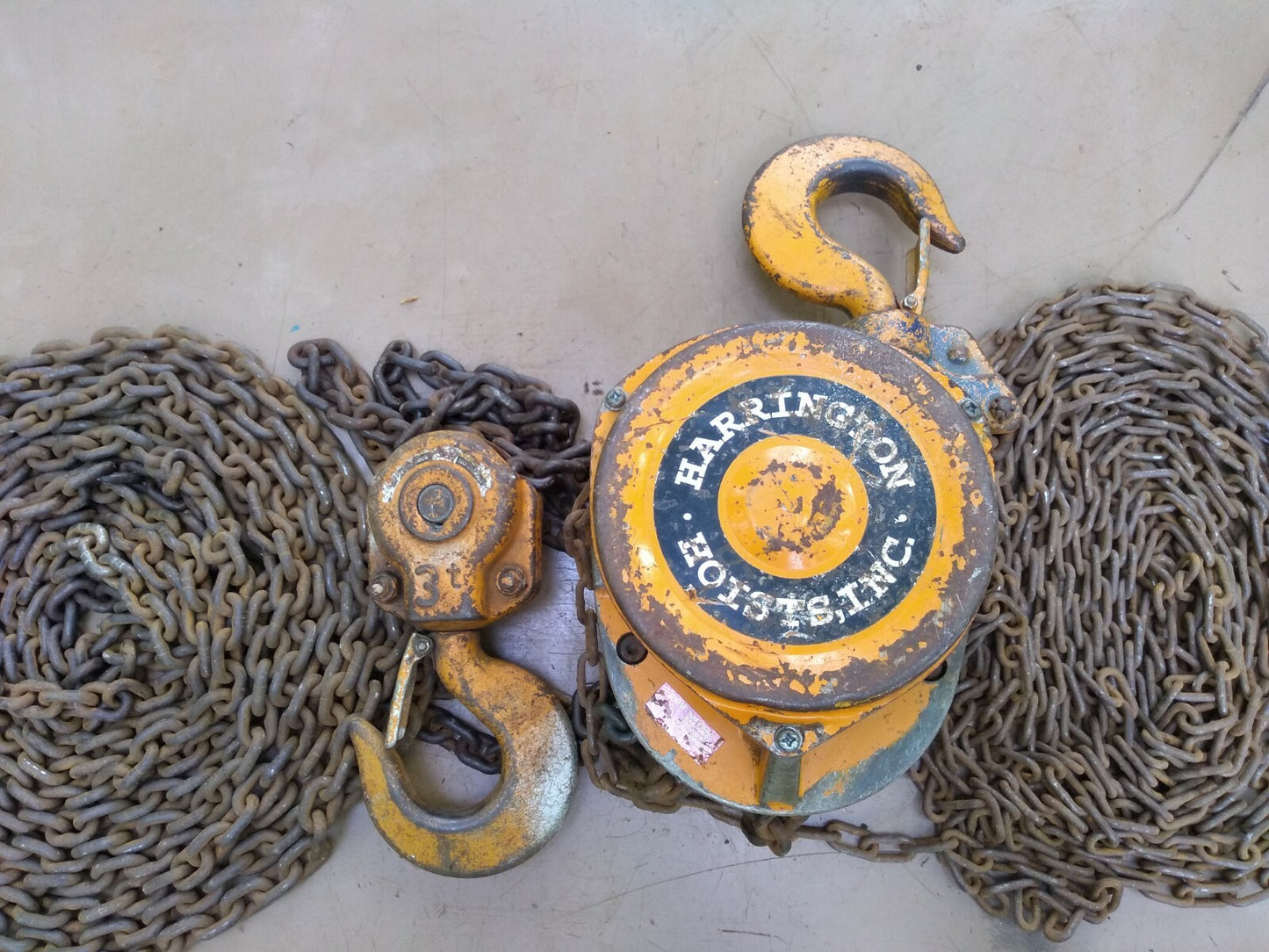 Harrington CF030-20 3-Ton Chain Hoist 20 ft Lift / 20 ft pull