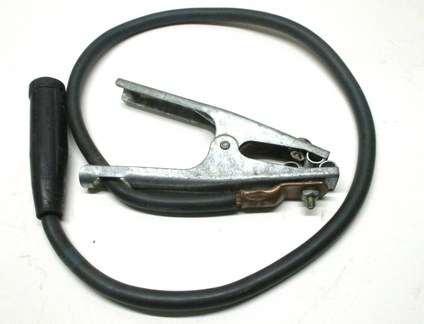 Techniweld Welding Ground Cable 300 Amp 4 ft 2/0 Assebly F Connector & Clamp USA