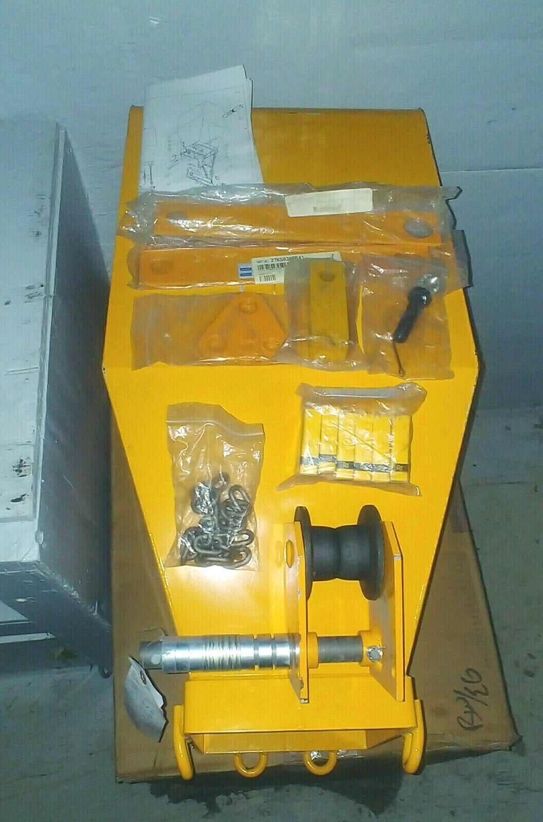 Harrington NERG030L-150 3 Ton Electric Hoist 150 FT Lift Trolley & C-Bucket 460v