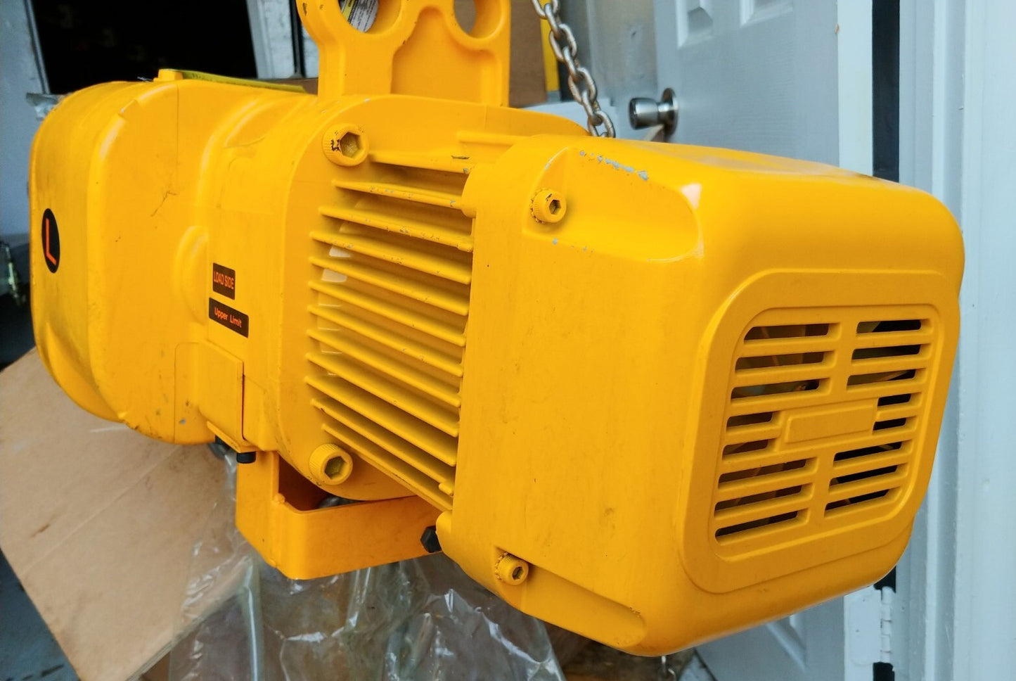 Harrington NERG030L-150 3 Ton Electric Hoist 150 FT Lift Trolley & C-Bucket 460v