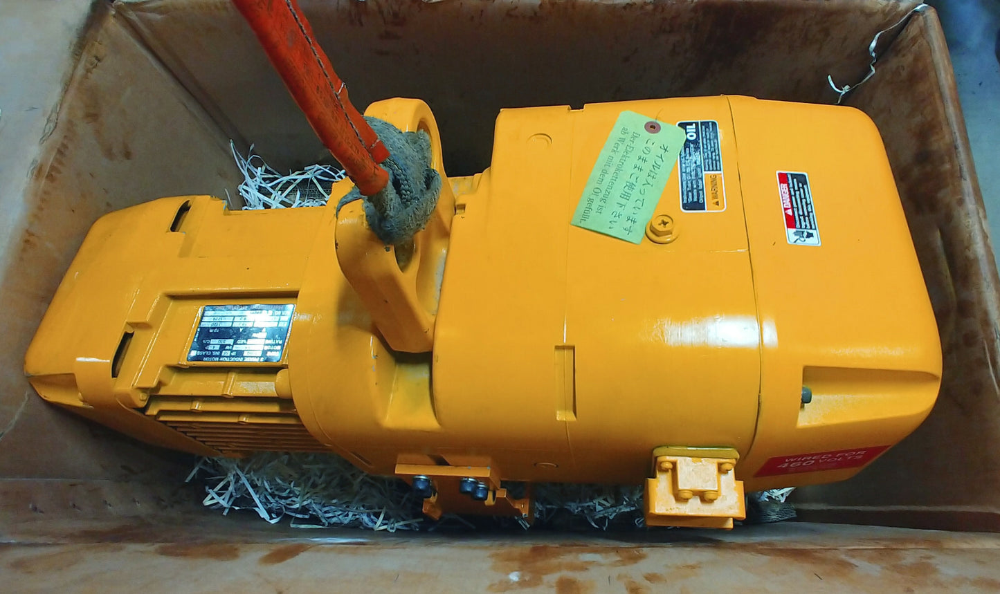 Harrington NERG030L-150 3 Ton Electric Hoist 150 FT Lift Trolley & C-Bucket 460v