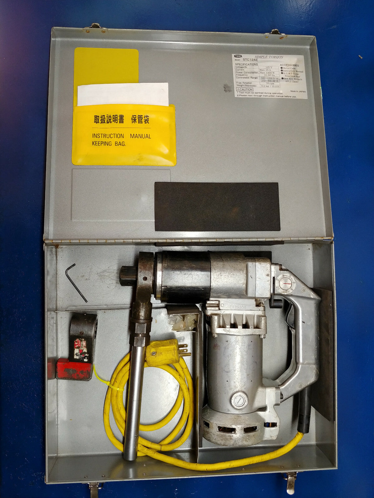 TONE STC12AE Torque Control Wrench 370 - 900 FT LBS Torque Tested MFG 2016