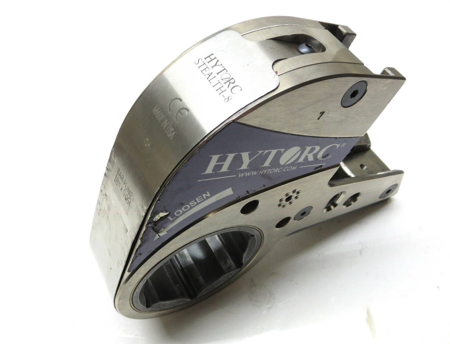 Hytorc 3-1/8 in. Stealth-8 Hydraulic Torque Wrench Hex Link #7 w/ New Handle