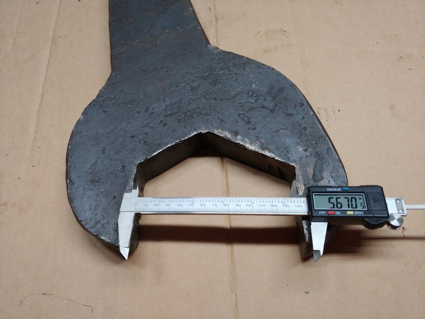 5-5/8 in. Wrench Open End Striking Straight Custom Fabricated - 38 LBS - 5-5/8"