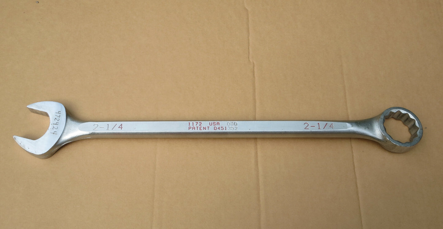 Wright Tool 1172 2-1/4 in. Combination Wrench 12-Point Excellent Condition