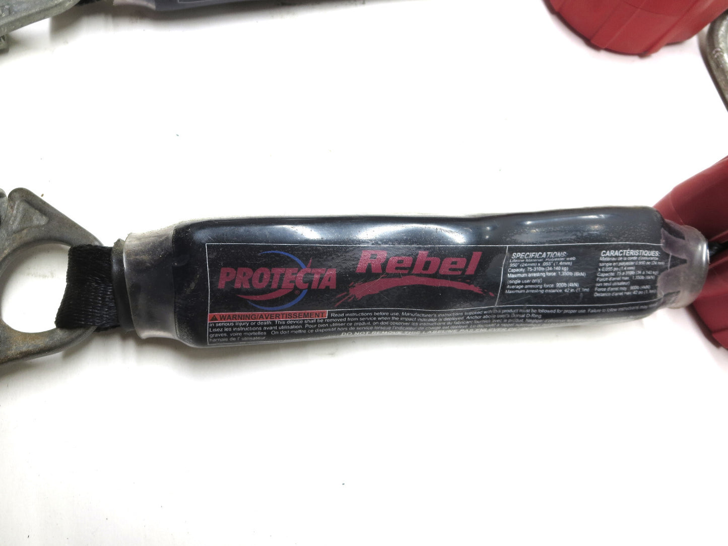 Rebel Protecta 6 ft Twin Web SRL 3100403 Retractable Lanyard OCT/16