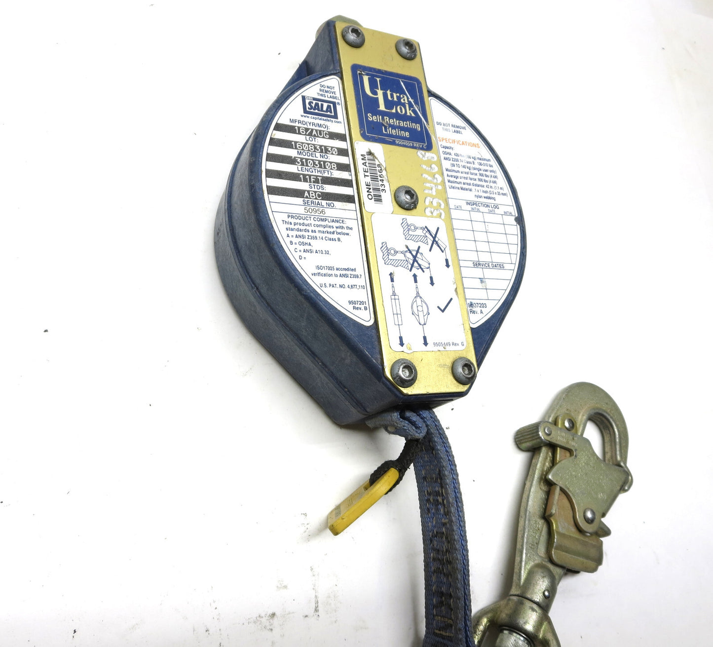 DBI SALA 3103108 Ultra-Lok 11 FT Web SRL AUG/16