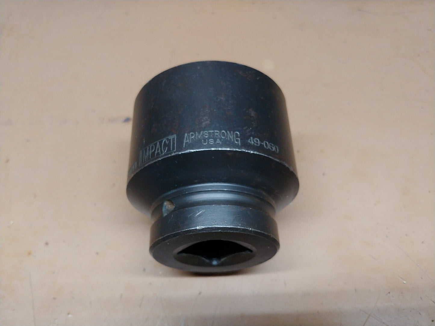 Armstrong 60 mm Impact Socket 49-060 1 in Drive 6 Point Standard Made in USA