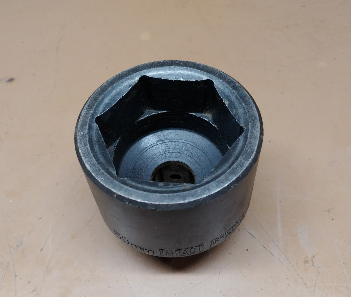 Armstrong 60 mm Impact Socket 49-060 1 in Drive 6 Point Standard Made in USA
