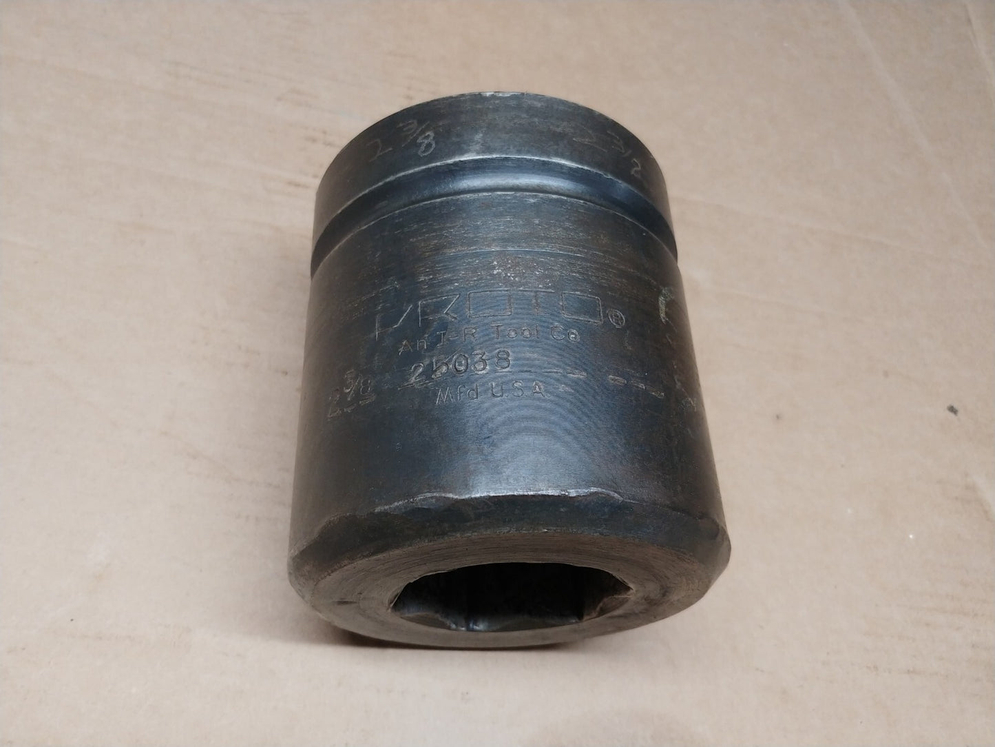 PROTO 2-3/8 Impact Socket Model 25038 2-1/2 Drive 6 Point Made in USA