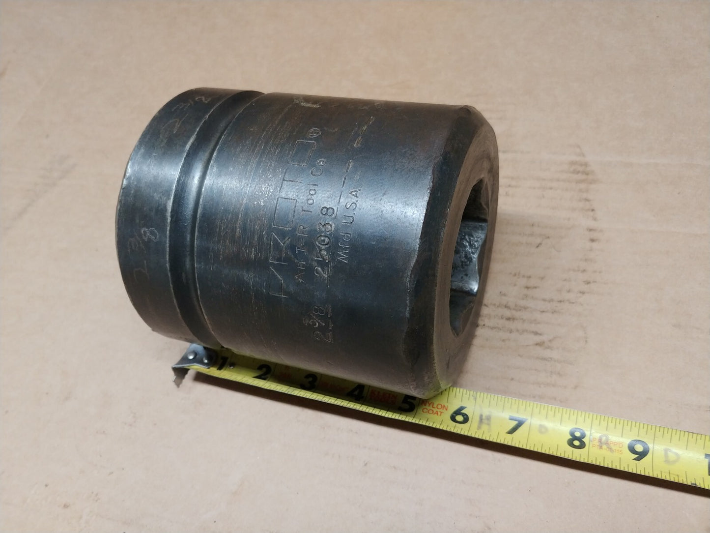 PROTO 2-3/8 Impact Socket Model 25038 2-1/2 Drive 6 Point Made in USA