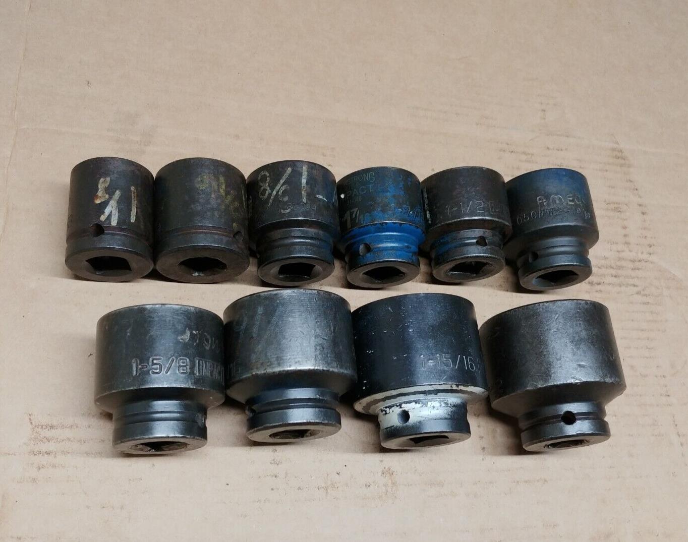Armstrong & Wright Domestic 3/4 in Drive Impact Socket Set of 10 pcs USA
