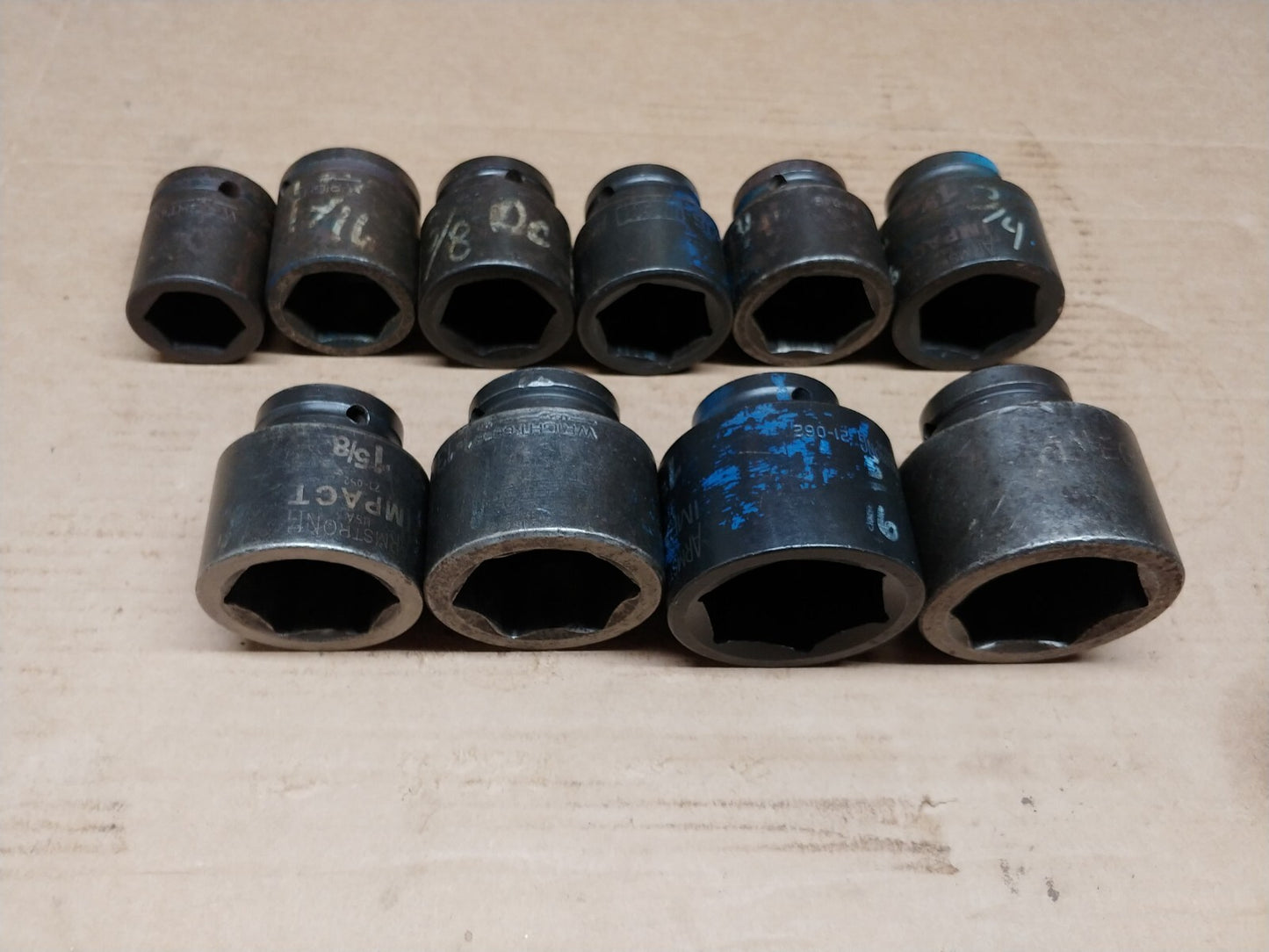 Armstrong & Wright Domestic 3/4 in Drive Impact Socket Set of 10 pcs USA
